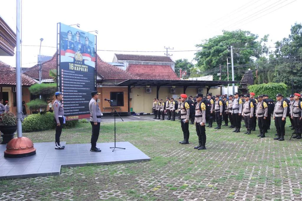 Polres Blitar Kota Gelar Apel Kesiapan dan Kesehatan Personil Pam TPS