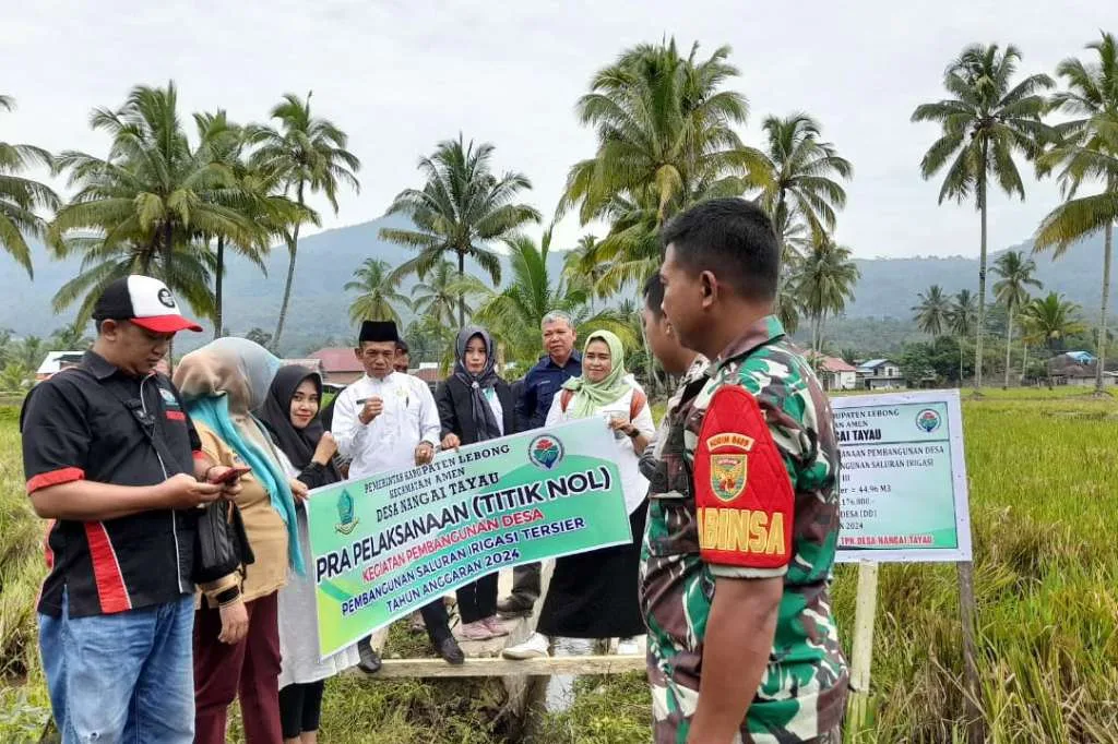 Pemdes Nangai Tayau Mulai Bangun Saluran Irigasi Tersier, Libatkan Warga Setempat