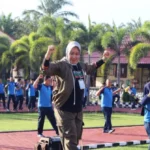 Pupuk Kekompakan dan Kebersamaan, Polres Mukomuko dan Bhayangkari Olahraga Bersama