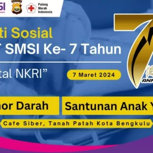 SMSI Gelar Bakti Sosial Donor Darah Serentak di HUT Ke-7