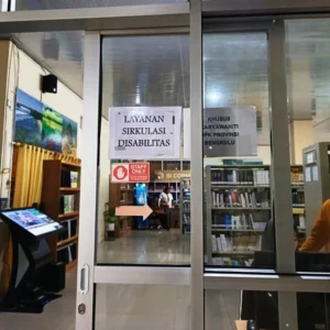 Ruangan pelayanan sirkulasi bagi penyandang disabilitas