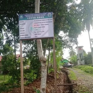 Cegah Stunting, Pemdes Lubuk Gung Bangun Saluran Limbah