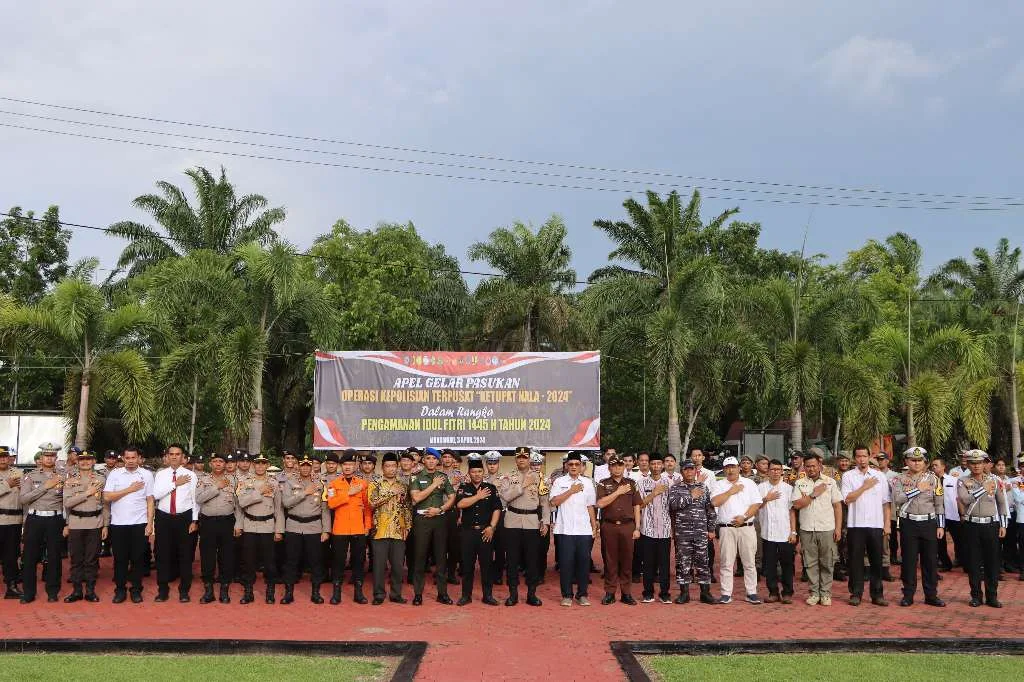 Polres Mukomuko Gelar Apel Pasukan Ops Ketupat Nala 2024
