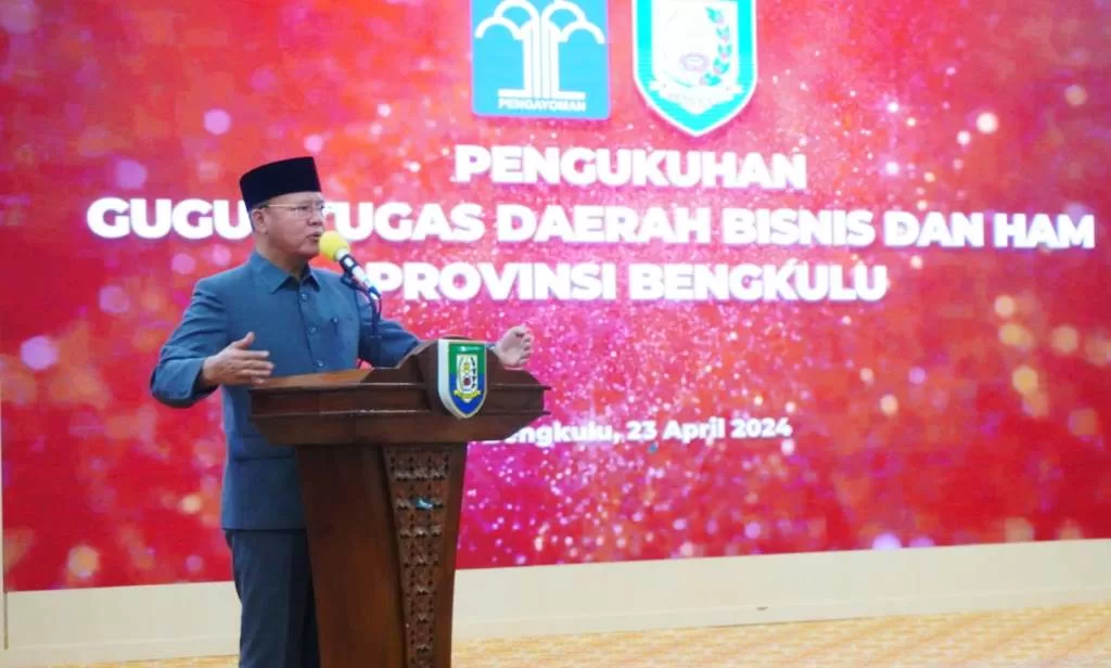 Gubernur Rohidin Kukuhkan Gugus Tugas Daerah Bisnis dan HAM Provinsi Bengkulu