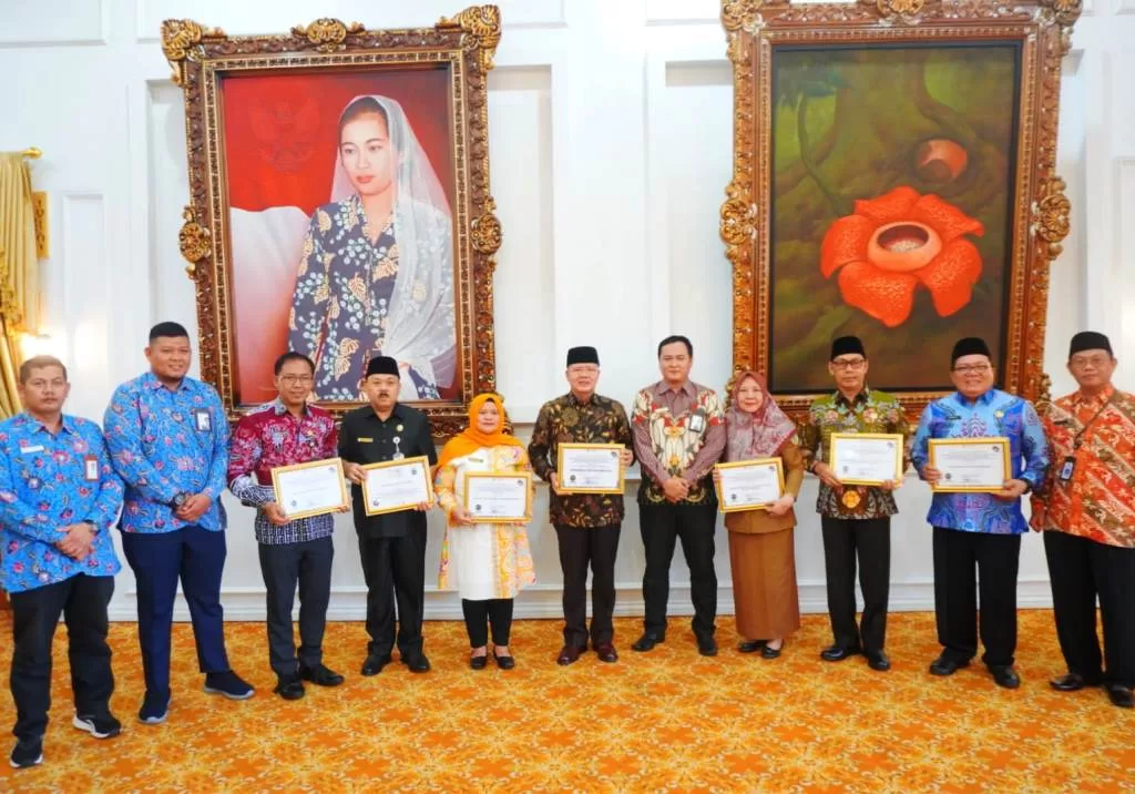 Gubernur Bengkulu Audiensi Dengan Ombudsman, Penyampaian Penilaian Tahun 2023
