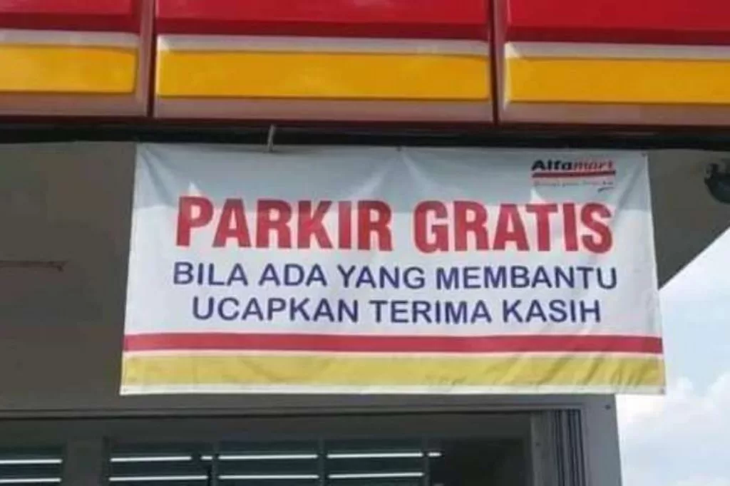 Parkir Gratis Alfamart di Kota Bengkulu Hoax?