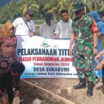 Pemdes Suka Bumi Laksanakan Titik Nol Pembangunan Jembatan