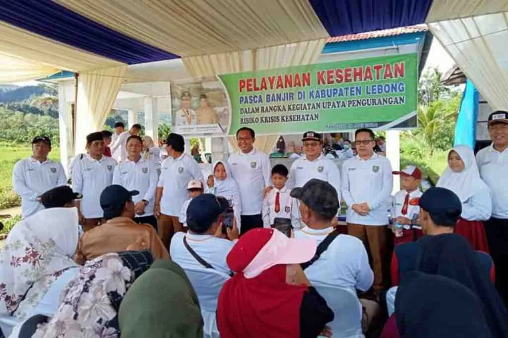 Pemkab Lebong Kolaborasi Berikan Pelayanan Kesehatan Gratis Kepada Korban Banjir