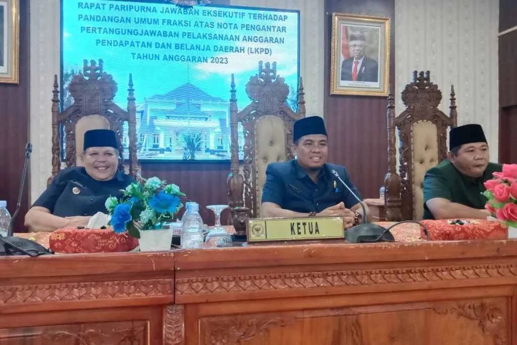 DPRD Lebong Gelar Rapat Paripurna Pandangan Umum Fraksi Pertanggungjawaban APBD 2023