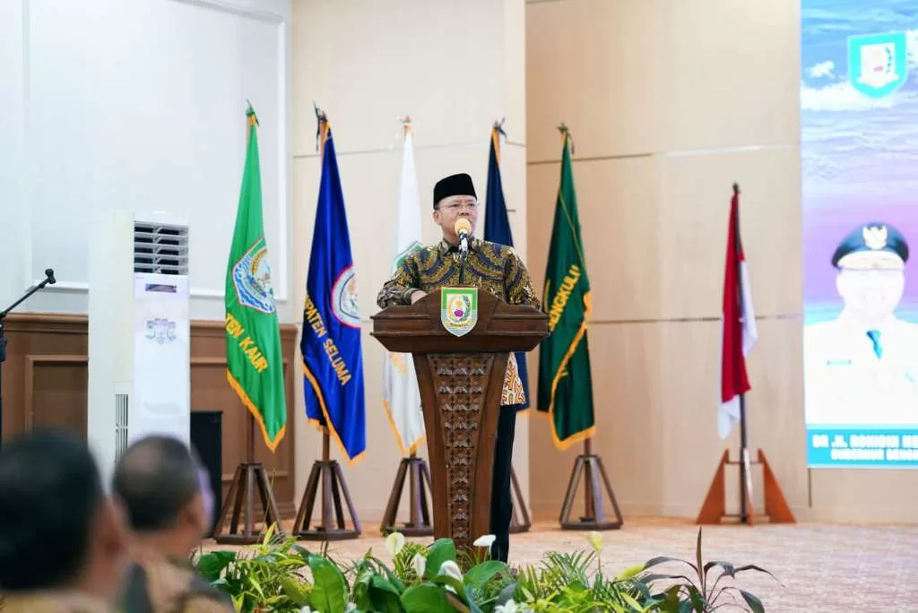 Gubernur Rohidin Pimpin Acara Pisah Sambut Danlantamal II dan Danlanal Bengkulu