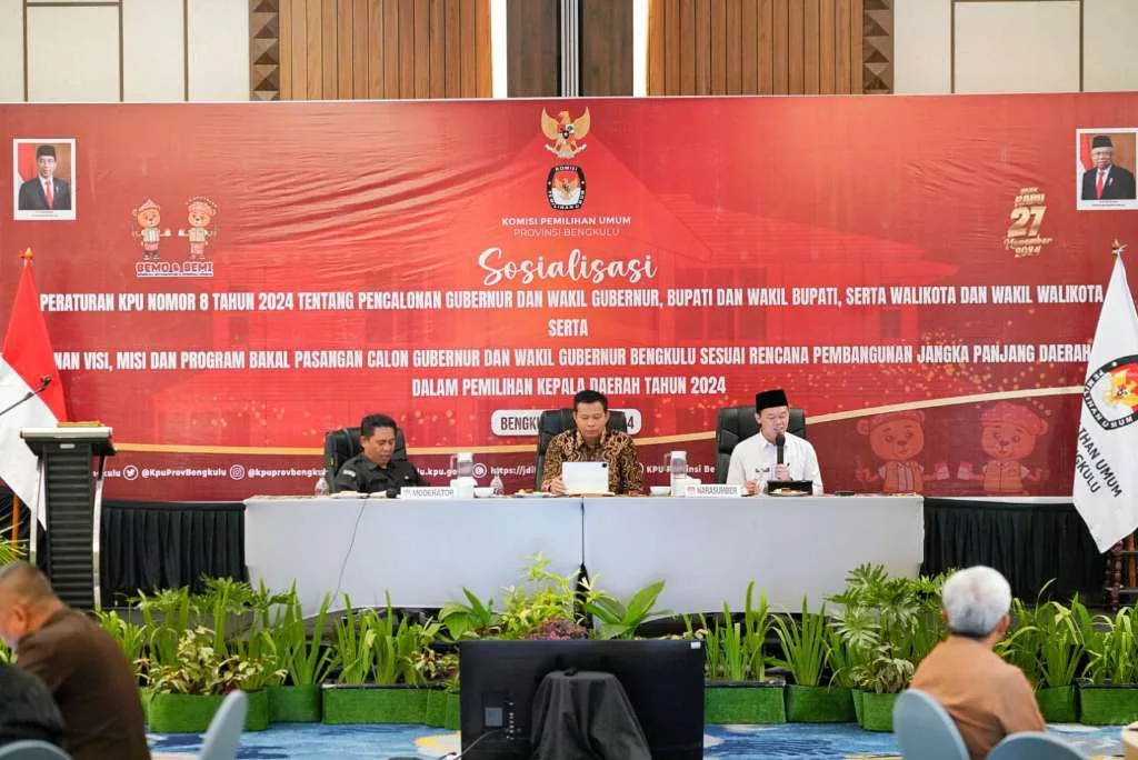 Jelang Pilkada Serentak, KPU Bengkulu Gelar Sosialisasi Peraturan KPU No. 8 Tahun 2024