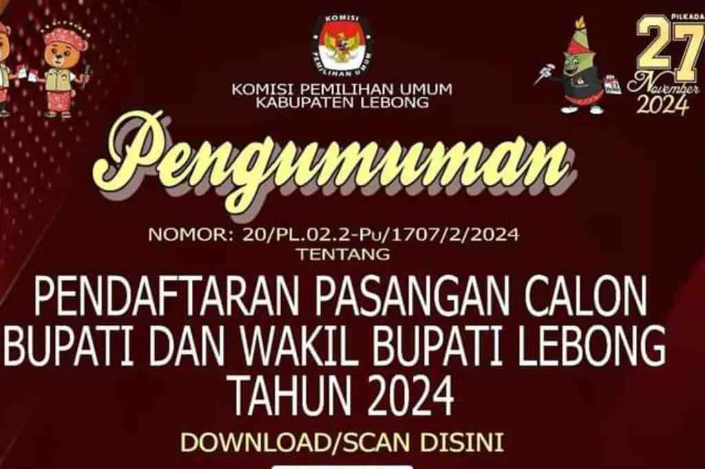 KPU Lebong Sampaikan Pengumuman Pendaftaran Calon Bupati Dan Wakil Bupati Lebong Tahun 2024, Cek Jadwalnya