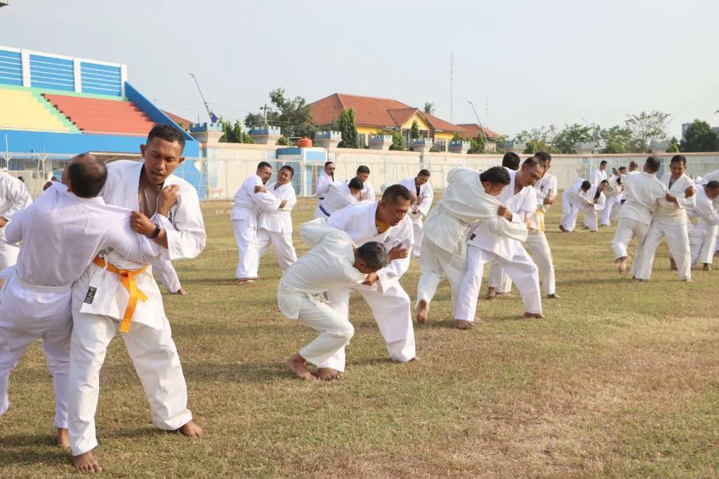 Syarat Kenaikan Pangkat, Polres Tegal Kota Gelar Ujian Beladiri Polri