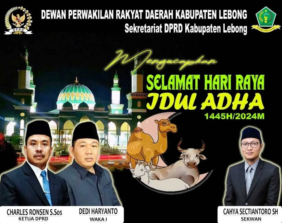 DPRD Kabupaten Lebong Mengucapkan Selamat Idul Adha 1445H