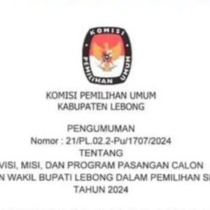 KPU Lebong Umumkan Visi-Misi Cakada Lebong 2024, Cek Linknya KPU Lebong Umumkan Visi-Misi Cakada Lebong 2024, Cek Linknya