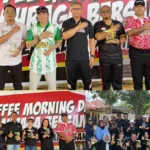 SMSI Borong Piala Juara Menembak di Coffee Morning Polda Bengkulu