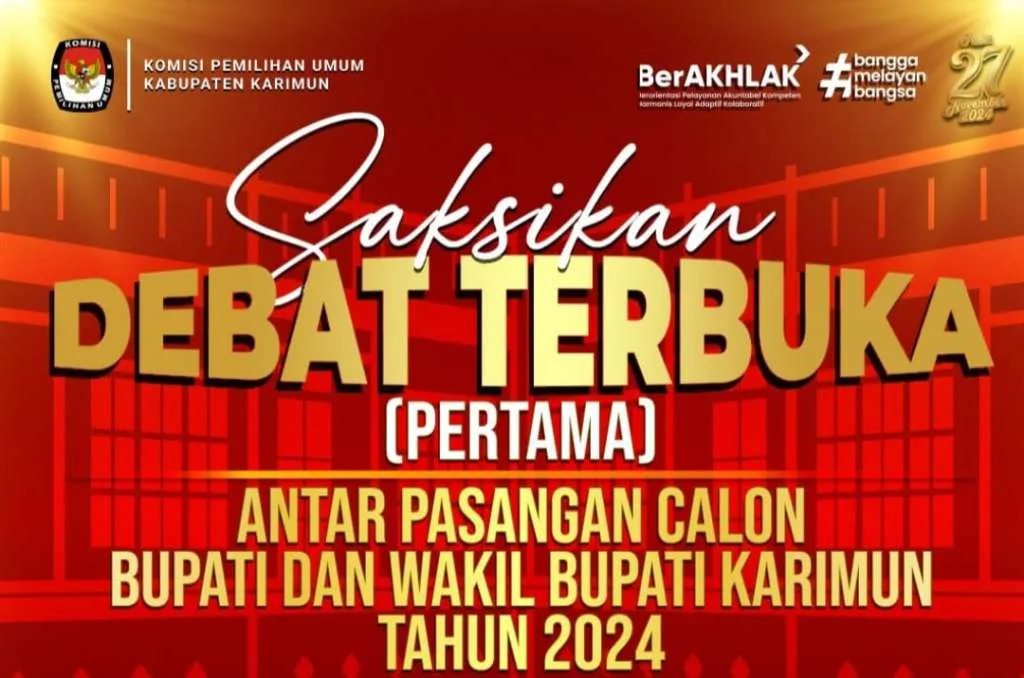 Debat Paslon Cabub dan Cawabub Karimun Digelar di Aston Hotel