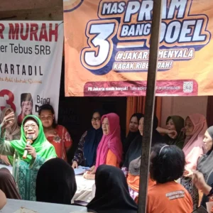 Kampanye Mas Pram-Bang Doel, "JAKARTADIL" Gelar Bazzar Murah di Kemanggisan dan Slipi Jakbar
