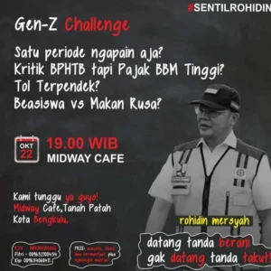 Mendadak Disentil Gen-Z, Begini Tanggapan Mengejutkan Rohidin Mersyah