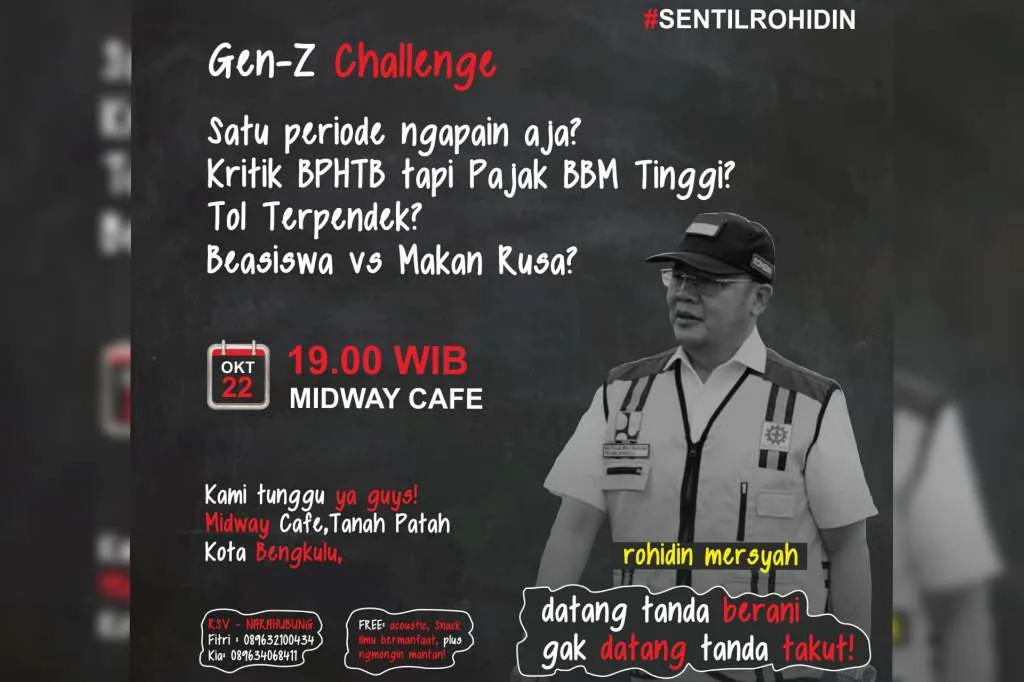 Mendadak Disentil Gen-Z, Begini Tanggapan Mengejutkan Rohidin Mersyah