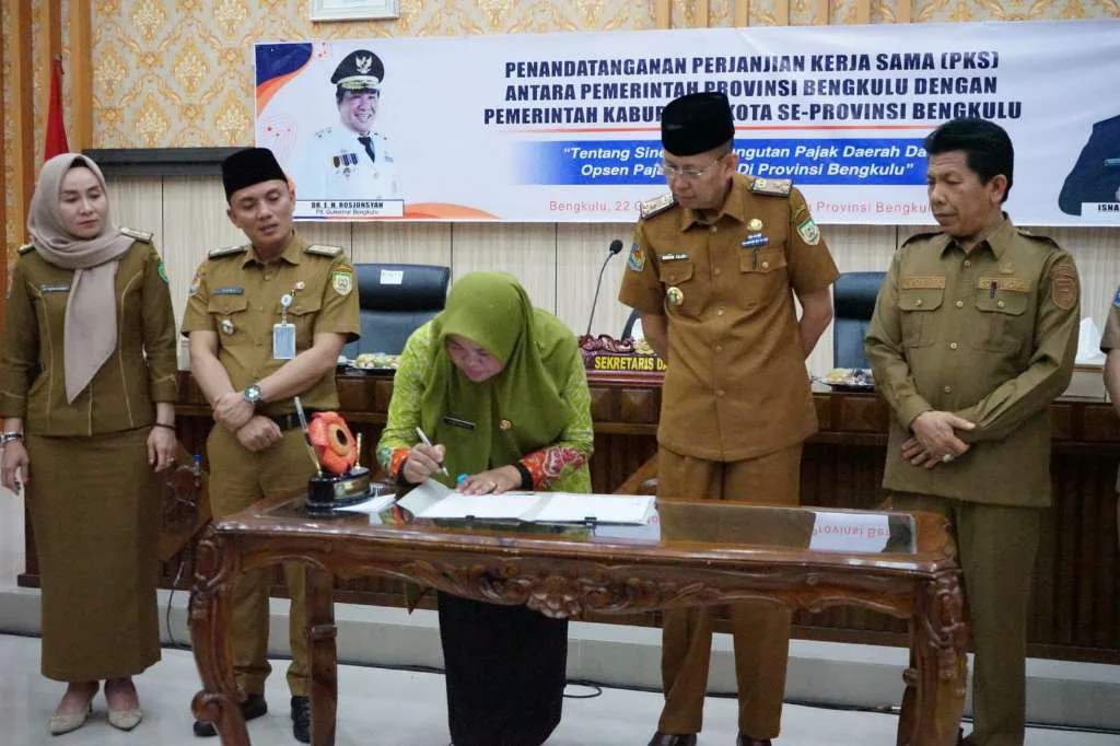 Optimalkan Pemungutan Pajak Daerah, Pemprov Bengkulu Teken PKS