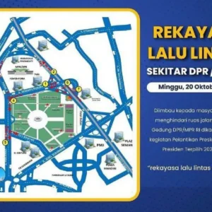 Rekayasa Arus Lalin saat Pelantikan Presiden dan Wakil Presiden di Kawasan DPR/MPR RI