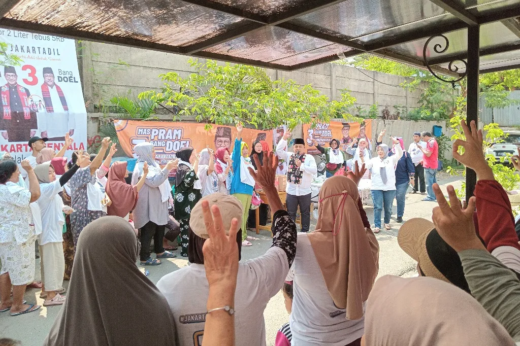 Kampanyekan Mas Pram-Bang Doel, JAKARTADIL Jelajahi Kelurahan Rawa Buaya