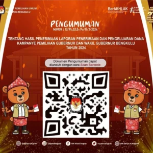 Pengumuman Laporan Penerimaan dan Pengeluaran Dana Kampanye Pilgub Bengkulu 2024, Cek Disini