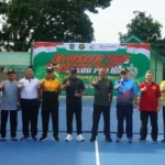 Korem 041/Garuda Emas menggelar Turnamen Tenis Beregu Putra se-Provinsi Bengkulu