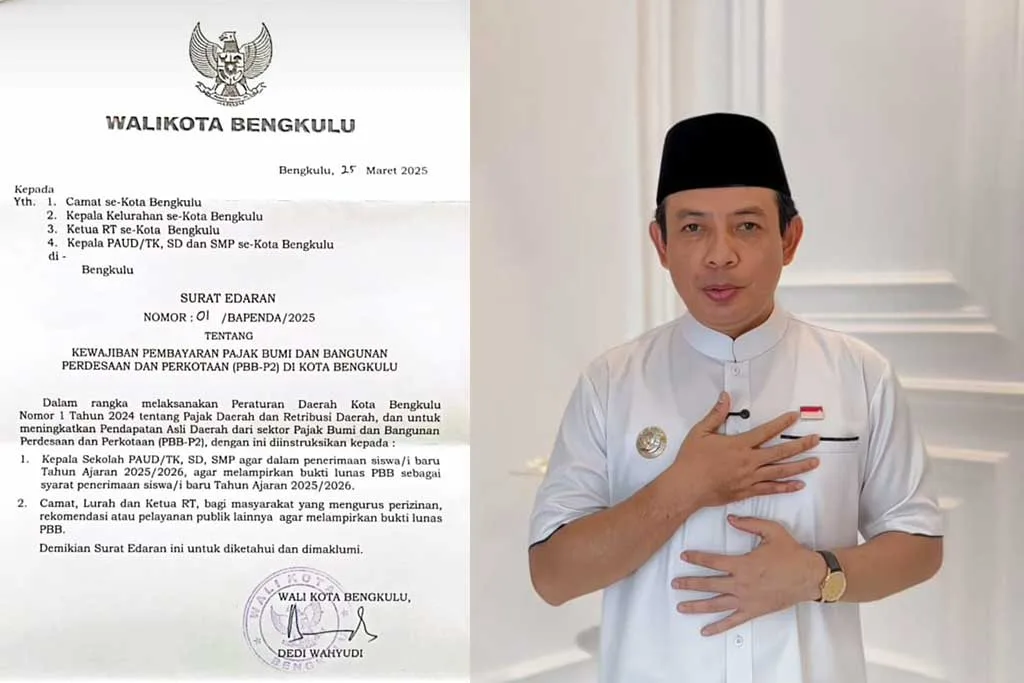 Dapat Banyak Kritik Dari Masyarakat, Aturan Daftar Sekolah Harus Lunas PBB Pemkot Bengkulu Dicabut