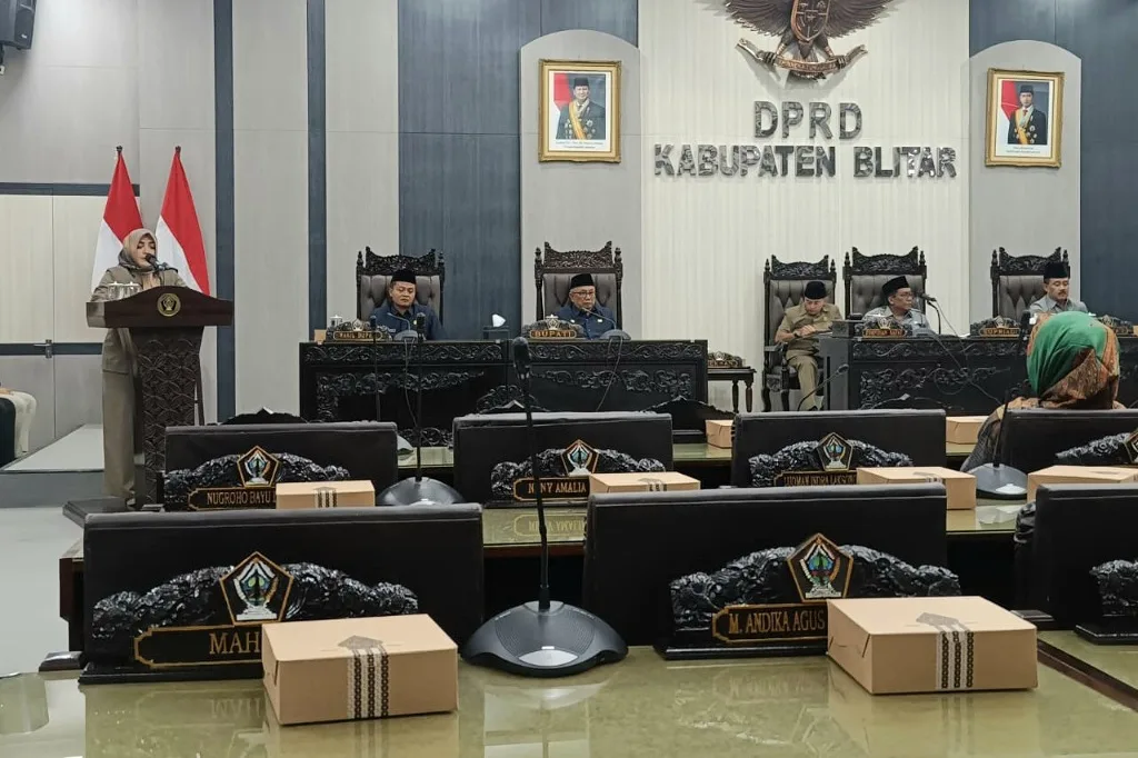 DPRD Kabupaten Blitar Gelar Rapat Paripurna Penyampaian Laporan Pokok-Pokok Pikiran