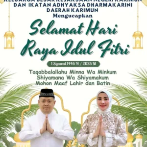 Keluarga besar Kejaksaan Negeri Karimun dan Ikatan Adhyaksa Dharmakarini Daerah Karimun mengucapkan Selamat Hari Raya Idul Fitri 1446H/2025 Masehi