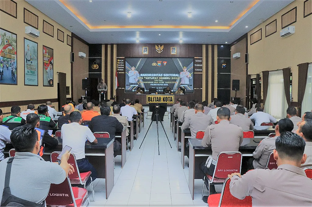 Polres Blitar Kota Gelar Rakor Lintas Sektoral Persiapan Operasi Ketupat Semeru 2025