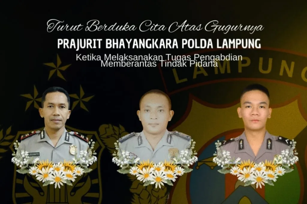 Polri Gelar Shalat Ghaib Serentak, Mendoakan 3 Anggota yang Gugur dalam Tugas di Lampung