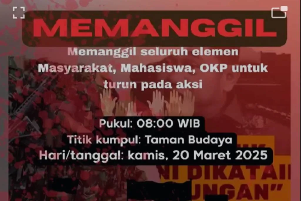 Sejumlah Massa Dikabarkan Akan Demo DPRD Provinsi Bengkulu Pada Kamis 20 Maret 2025