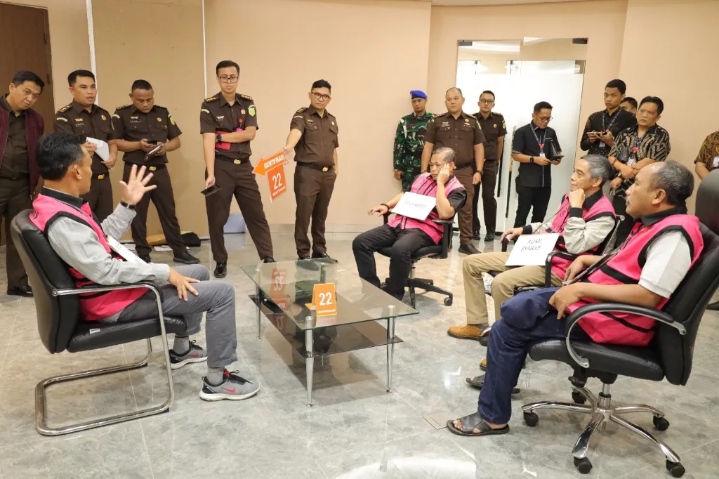 Kejagung Gelar Rekonstruksi Kasus Dugaan Gratifikasi PN Jakarta Pusat