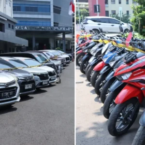 Polres Metro Jakbar Ungkap Kasus Curanmor: 13 Mobil dan 17 Motor Diamankan