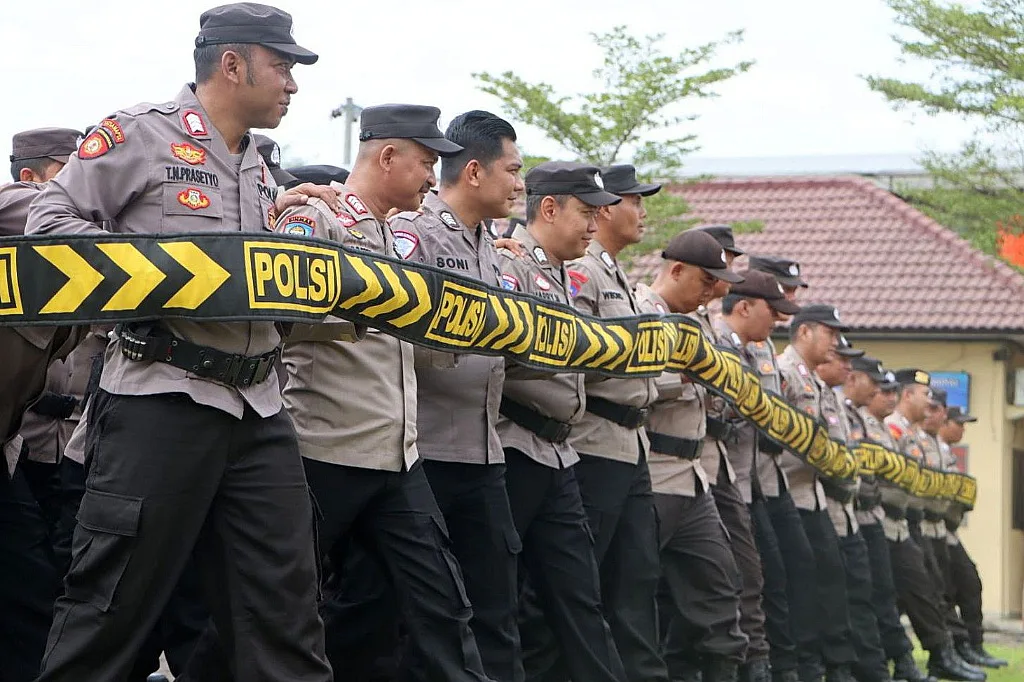 Polres Tegal Kota Gelar Apel Kesiapan Kompi Dalmas dan Peleton Power On Hand