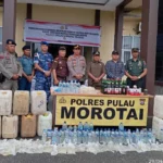 Ratusan liter Captikus Diamankan Dari Sejumlah Toko Tak Berizin di Morotai
