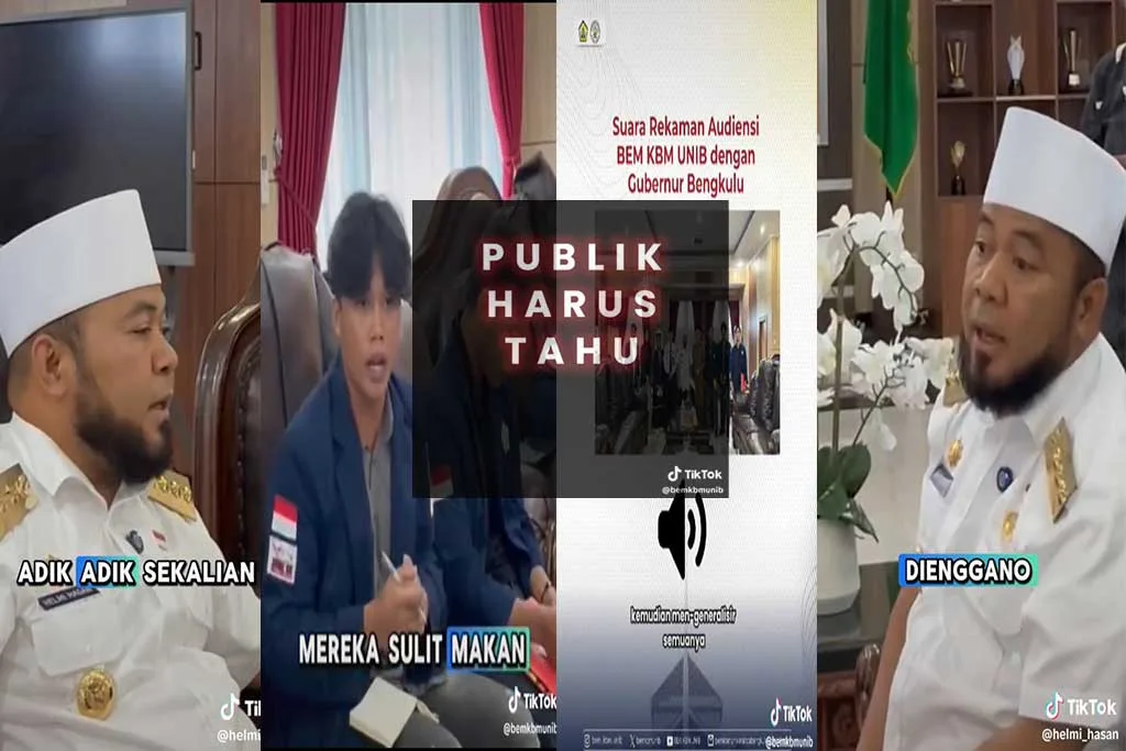 Viral, Konten TikTok Gubernur Helmi Hasan Vs BEM KBM UNIB, Mana Yang Bohong?