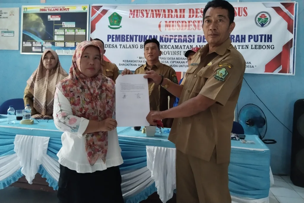Pemdes Talang Bunut Bentuk Kopdes Merah Putih