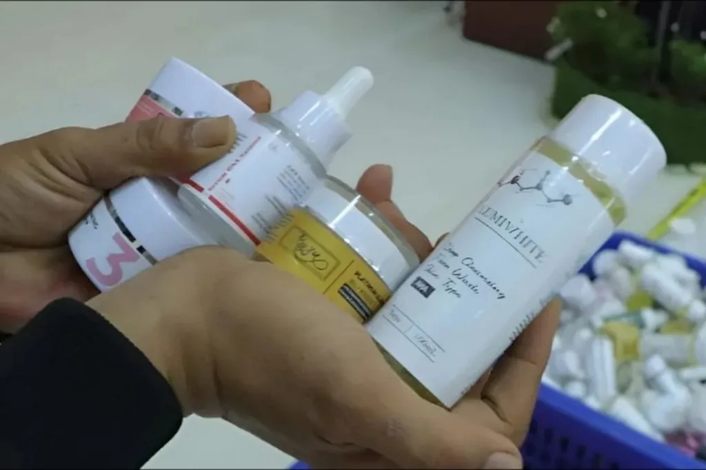 Polisi Bongkar Produksi Kosmetik Palsu Pakai Tepung Tapioka