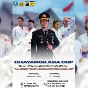 Polres Tegal Kota bersama FORKI Siap Gelar Kejuaraan Karate Terbuka Bhayangkara Cup 2025 Polres Tegal Kota bersama FORKI Siap Gelar Kejuaraan Karate Terbuka Bhayangkara Cup 2025