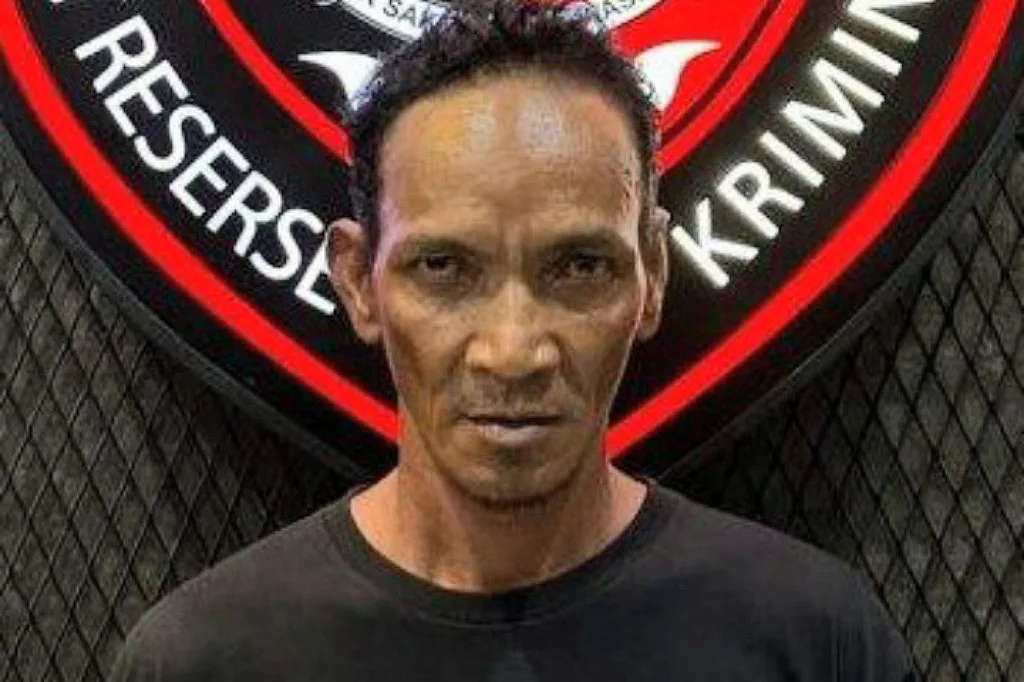 Pria Berwajah Garang Ini Dibekuk Polisi Usai Gorok Leher Temannya Sendiri