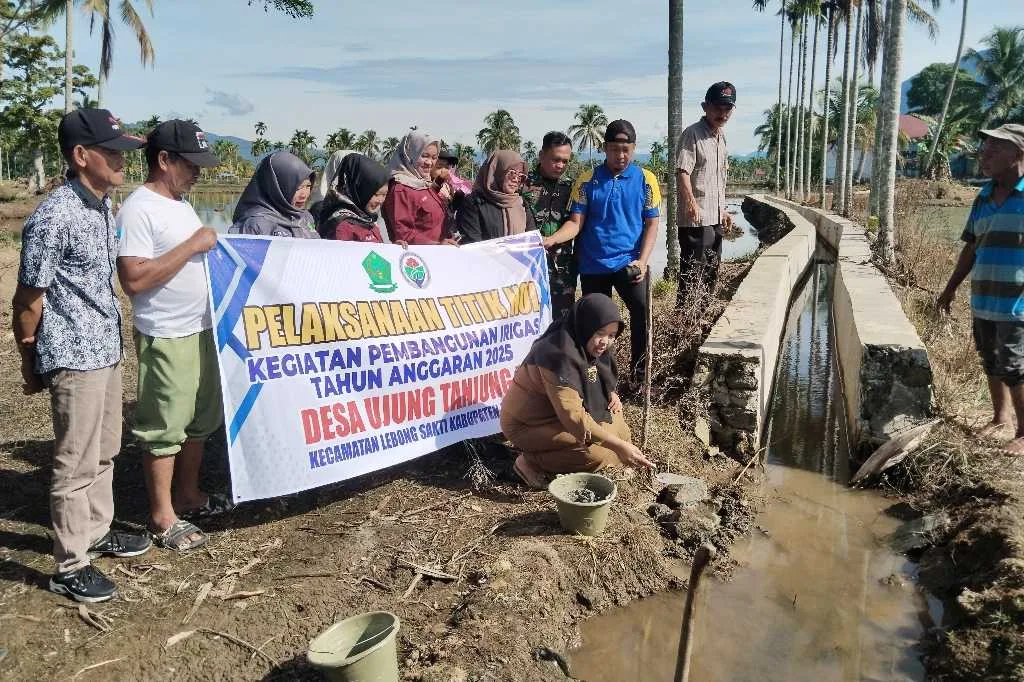 Pemdes Ujung Tanjung II Gelar Titik Nol Pembangunan Irigasi