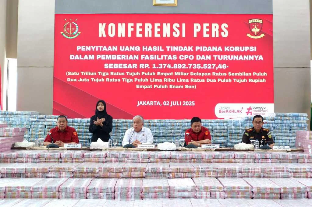 Kejagung Sita Uang Tunai Rp1,3 Triliun Terkait Kasus Korupsi Minyak Goreng