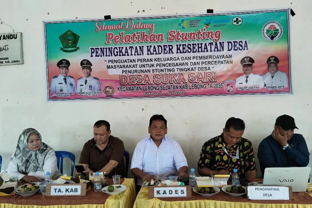 Pemdes Suka Sari Gelar Pelatihan Stunting untuk Kader Kesehatan Desa