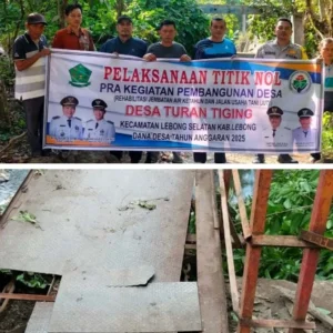 Pemdes Turan Tiging Rehab Jembatan dan Jalan Usaha Tani