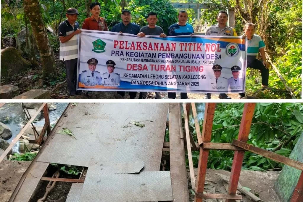 Pemdes Turan Tiging Rehab Jembatan dan Jalan Usaha Tani