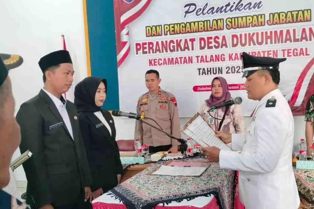 2 Perangkat Desa Dukuhmalang Kabupaten Tegal Resmi Dilantik